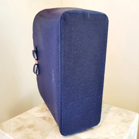 NWT Ted Baker 'Demmiee' Tote in Navy with Makeup Bag – Elegant Bow Detail - Picture 8 of 9